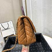 Chanel Coco Handle 92991#Brown Caviar Leather With Gold Hardware - 2