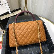 Chanel Coco Handle 92991#Brown Caviar Leather With Gold Hardware - 4