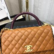 Chanel Coco Handle 92991#Brown Caviar Leather With Gold Hardware - 5