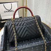 Chanel Coco Handle Caviar Black Leather With Gold Hardware - 3