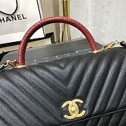 Chanel Coco Handle Caviar Black Leather With Gold Hardware - 6