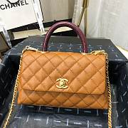 Chanel Coco Handle Brown Caviar Leather With Gold Hardware 23cm - 1