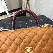 Chanel Coco Handle Brown Caviar Leather With Gold Hardware 23cm - 4