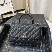 Chanel Coco Handle Caviar Black Leather With Gold Hardware 23cm - 1