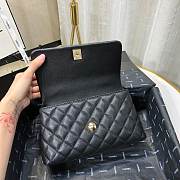 Chanel Coco Handle Caviar Black Leather With Gold Hardware 23cm - 5