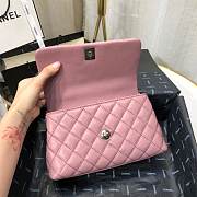 Chanel Coco Handle Caviar Pink Leather With Silver Hardware 23cm - 4