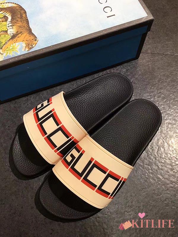 Gucci Stripe Rubber Slide Sandal - 1