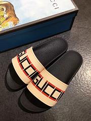 Gucci Stripe Rubber Slide Sandal - 1