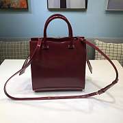 YSL UPTOWN SMALL TOTE IN BURGUNDY - 2