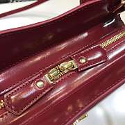 YSL UPTOWN SMALL TOTE IN BURGUNDY - 5