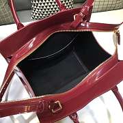 YSL UPTOWN SMALL TOTE IN BURGUNDY - 6