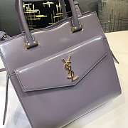 YSL UPTOWN SMALL TOTE IN GRAY - 6