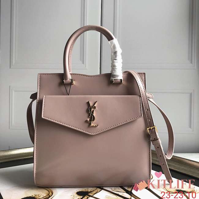 YSL UPTOWN SMALL TOTE IN PINK - 1