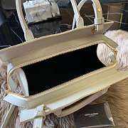 YSL UPTOWN SMALL TOTE IN WHITE - 6