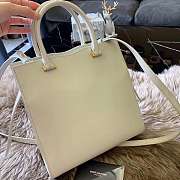 YSL UPTOWN SMALL TOTE IN WHITE - 4