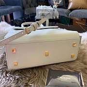 YSL UPTOWN SMALL TOTE IN WHITE - 5