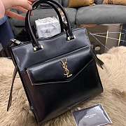 YSL UPTOWN SMALL TOTE IN BLACK - 1