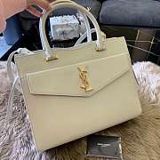 YSL UPTOWN TOTE IN WHITE 31x24x16cm - 1