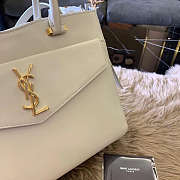 YSL UPTOWN TOTE IN WHITE 31x24x16cm - 2