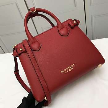 Forubags Burberry The Banner Handbag 26cm Red