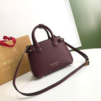 Forubags Burberry The Banner Handbag 22cm Burgundy