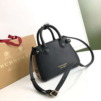 Forubags Burberry The Banner Handbag 22cm Black