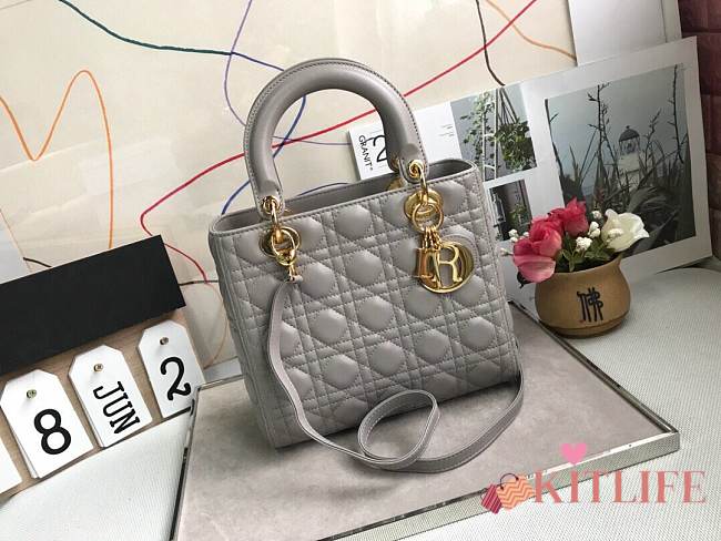 Forubags Lady Dior Grey size:24*20*11cm - 1