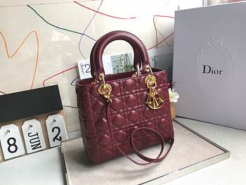 Forubags Lady Dior Burgundy size:24*20*11cm