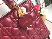 Forubags Lady Dior Burgundy size:24*20*11cm - 4
