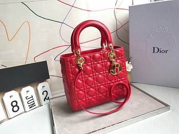 Forubags Lady Dior Red size:24*20*11cm