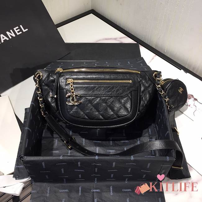 Chanel Pocket Black Waist Bag AS1077  - 1