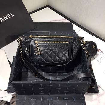 Chanel Pocket Black Waist Bag AS1077 