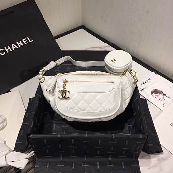 Chanel Pocket White Waist Bag AS1077