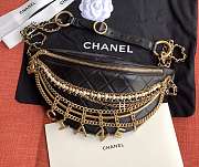 Chanel Black Lambskin Leather Waist Bag  - 1