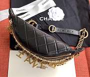 Chanel Black Lambskin Leather Waist Bag  - 2