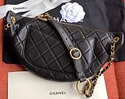 Chanel Black Lambskin Leather Waist Bag  - 3