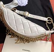 Chanel White Lambskin Leather Waist Bag - 6