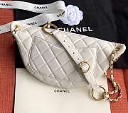 Chanel White Lambskin Leather Waist Bag - 4