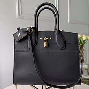 Louis vuitton Taurillon calfskin leather City steamer MM tote bag Black M53015 - 1