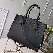 Louis vuitton Taurillon calfskin leather City steamer MM tote bag Black M53015 - 3