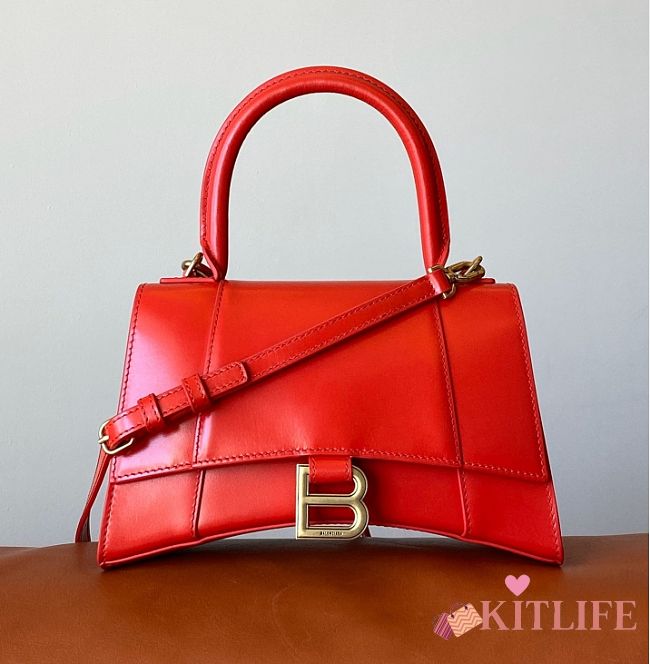 Balenciaga Hourglass S tote bag Red - 1