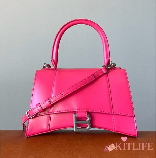 Balenciaga Hourglass S tote bag Rose Red - 1