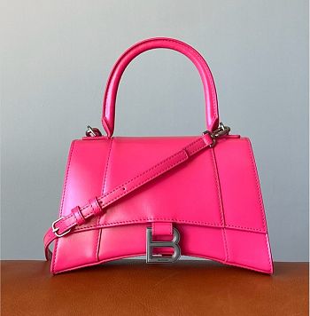 Balenciaga Hourglass S tote bag Rose Red