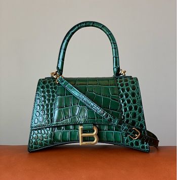 Balenciaga Hourglass S Green tote bag