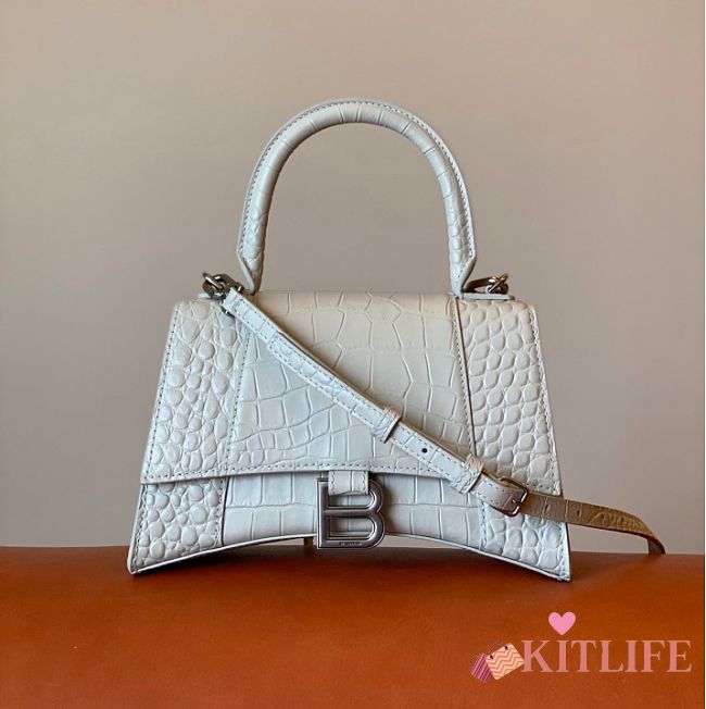 Balenciaga Hourglass S Gream White tote bag - 1