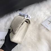 Chanel Flap Bag Chevron Caiar 25CM With Silver Hardware - 5