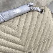 Chanel Flap Bag Chevron Caiar 25CM With Silver Hardware - 4