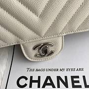 Chanel Flap Bag Chevron Caiar 25CM With Silver Hardware - 6