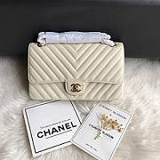 Chanel Flap Bag Chevron Caiar 25CM With Gold Hardware - 1