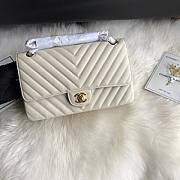 Chanel Flap Bag Chevron Caiar 25CM With Gold Hardware - 3